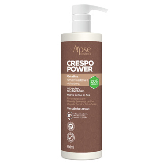 Gelatina Apse Crespo Power Ativadora de Cachos - 500ml Profissional