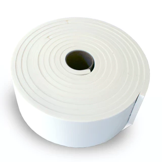 Fita de Vedação em EVA Branco - 10 mm x 100 mm x 5 metros