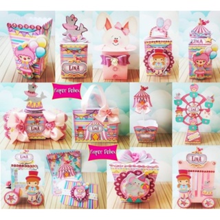 kit personalizado infantil Circo Rosa Lina (Combo de 5 peças por modelo)
