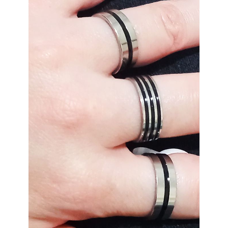 Anel masculino em aço inoxidável tamanho 21mm diâmetro masculino e feminino.