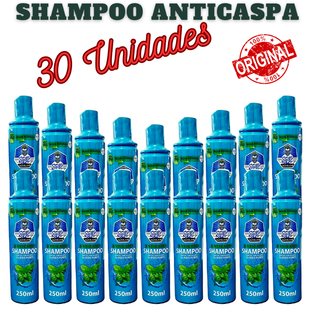 Shampoo Anticaspa Santo Barbudo Ml Kit Unidades Combate A Caspa E Seborreia Para