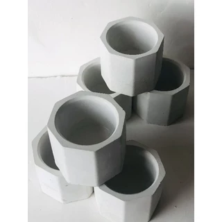5 vasinhos de cimento para suculentas/velas