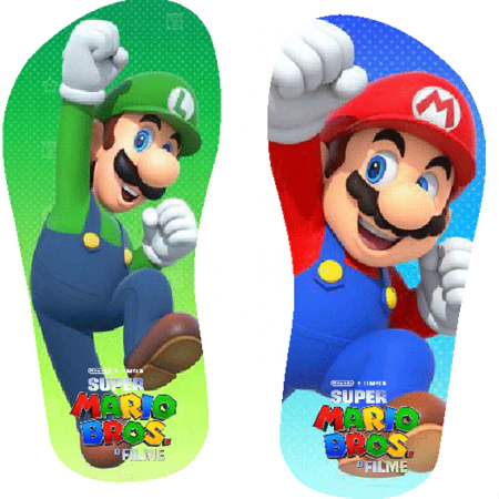 Chinelo do Mario e Luigi infantil