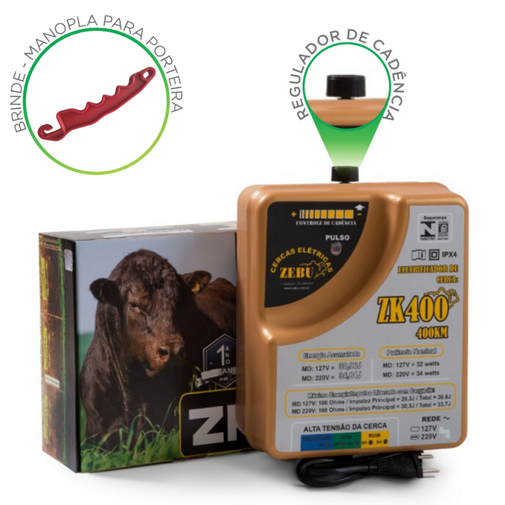 Cerca Elétrica Rural Aparelho Super Forte Para Gado Búfalos Javalis ...