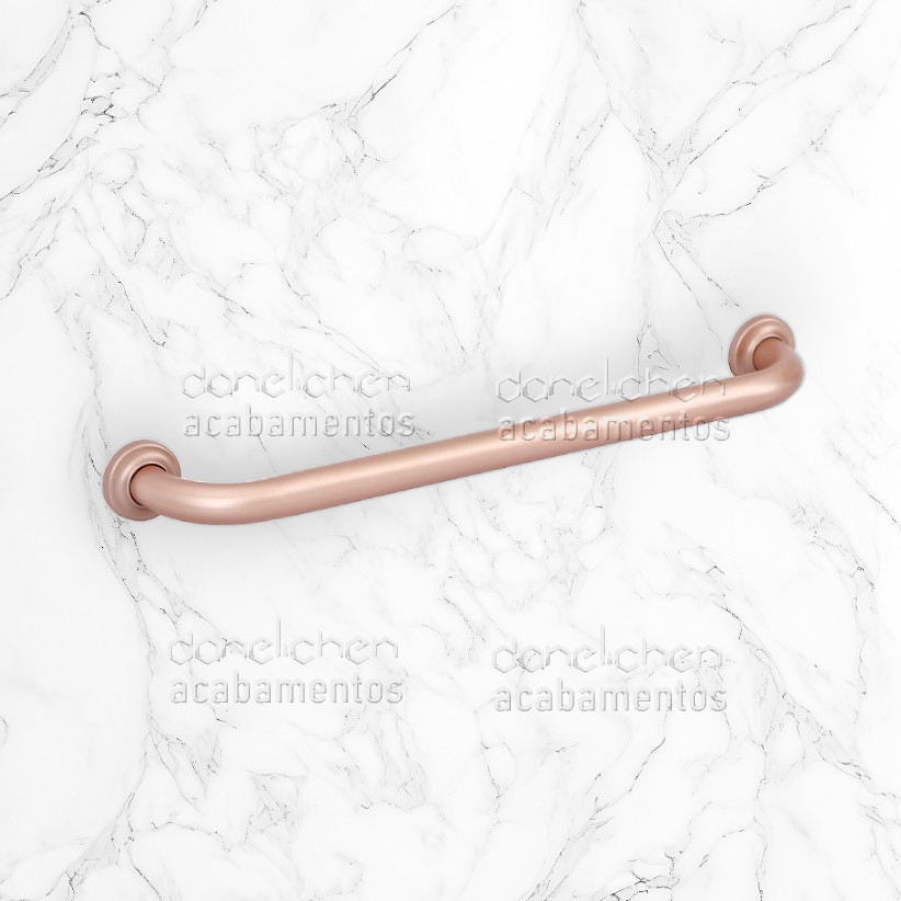 Barra de Apoio Rose Gold Banheiro Metal Área Interna