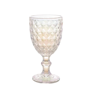 Jogo com 6 Taça de Vidro de 360ml Transparente Reflete Cor a Cor do Ambiente
