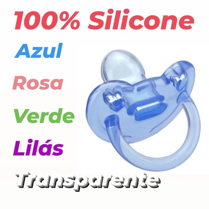 Chupeta de Silicone Bico ortodontico Bebê 6 Meses + Fase 2