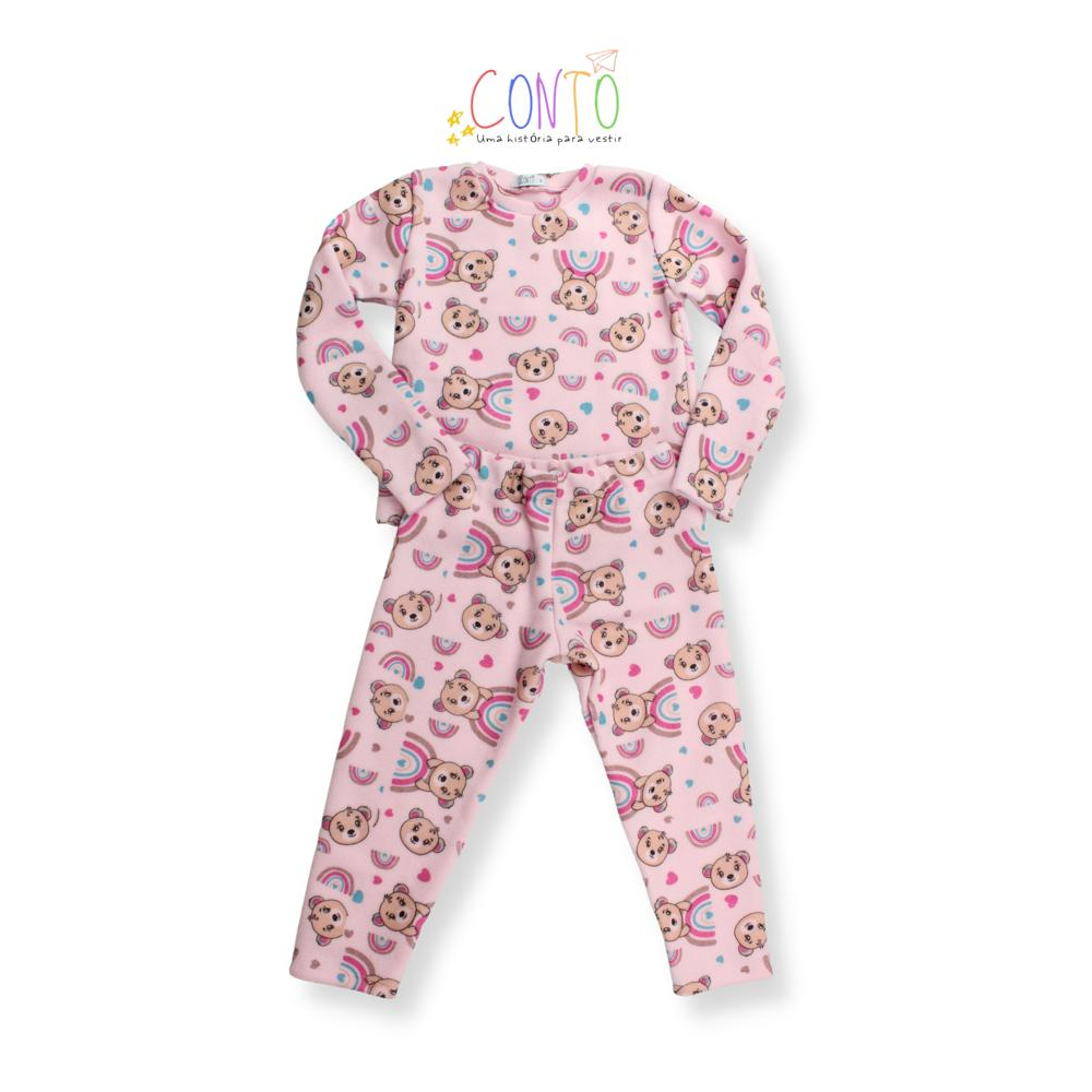 conjunto pijama infantil soft inverno conjunto estampas em Oferta na Shopee