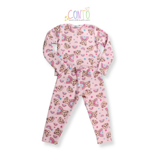 conjunto pijama infantil soft inverno conjunto estampas em Oferta na Shopee