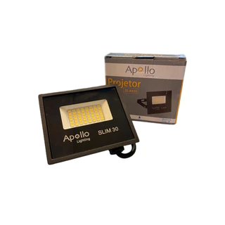 REFLETOR HOLOFOTE LED SLIM 30W/ 50W/100W IP65 6500K SLIM BIVOLT - APOLLO LIGHTING