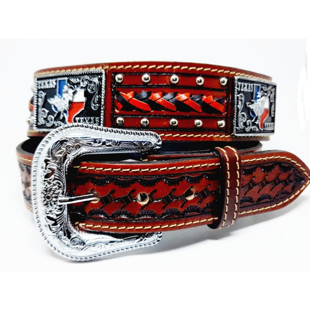 R-865 - Cinto Country De Couro Legítimo Masculino - Texas