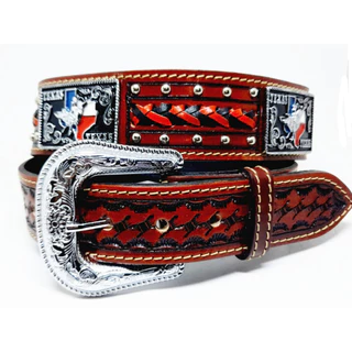 R-865 - Cinto Country De Couro Legítimo Masculino - Texas
