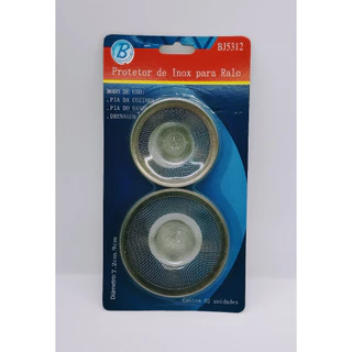Kit 2 Protetor para Ralos para Pia Cozinha/Banheiro em Inox 7,2cm e 9cm
