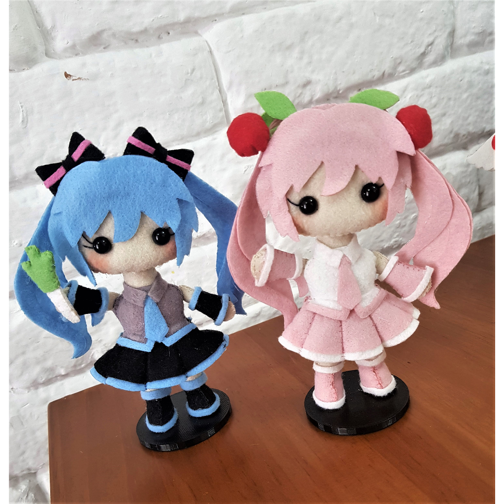 20cm Pink Cherry Hatsune Miku Figura Anime Kawaii Bonecas