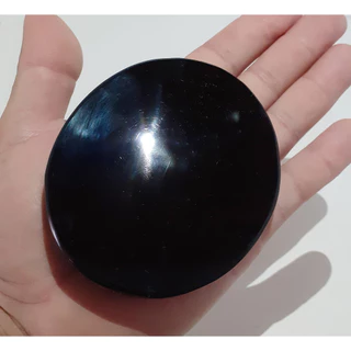 Espelho de Obsidiana Preta, Pedra Natural.
