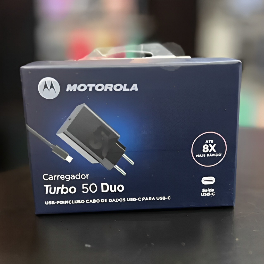 Carregador De Parede Motorola Turbo Power Duo, 50W, Com Cabo USB-C ...