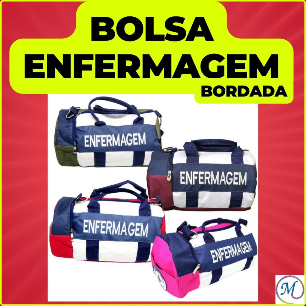 Bolsa Enfermagem Bordada Shopee Brasil