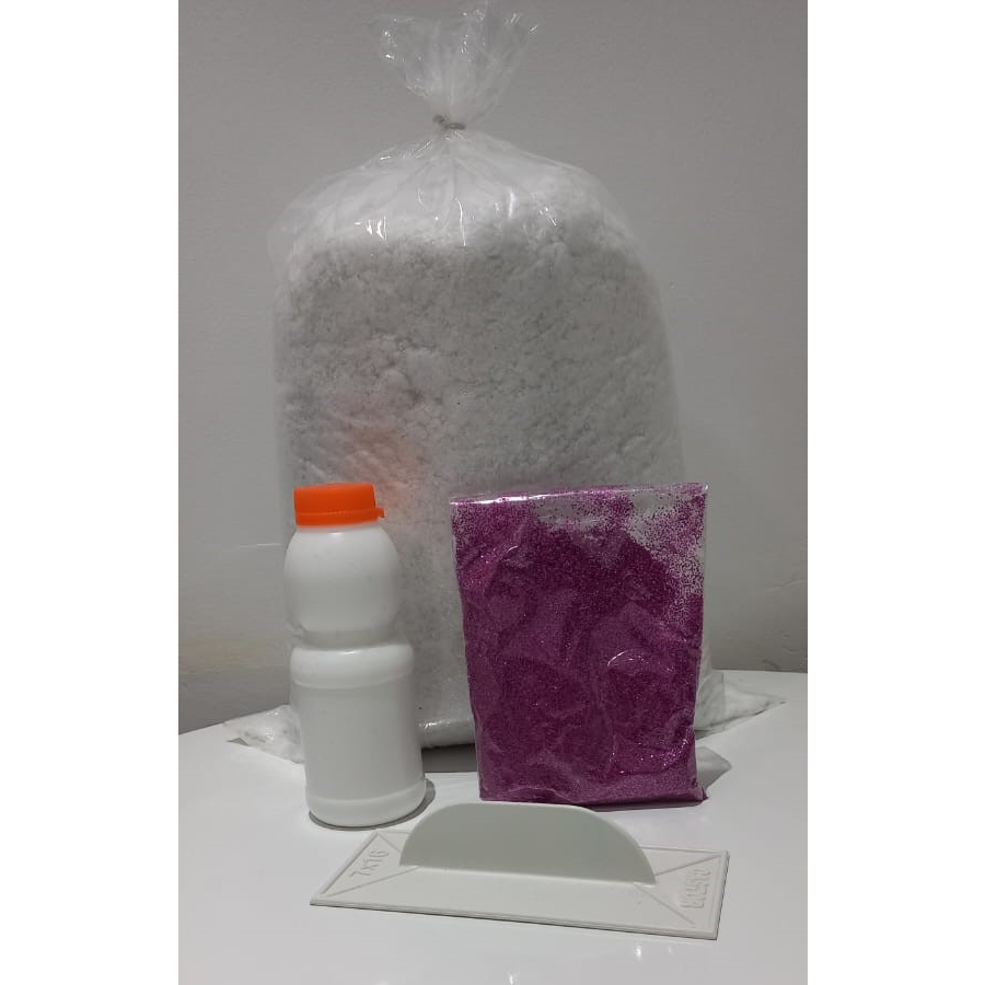 2 Kit Textura Liquida coleção GLITTER BRILHO INTENSO + 2Pigmento + 2Resina + 1Desempenadeira