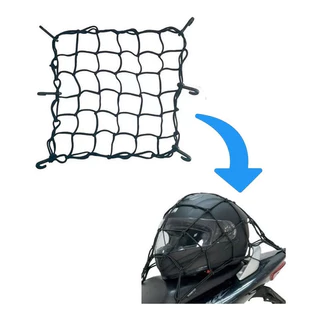 Rede Aranha Elástico P/Capacete e Moto 30 x 30 Cores