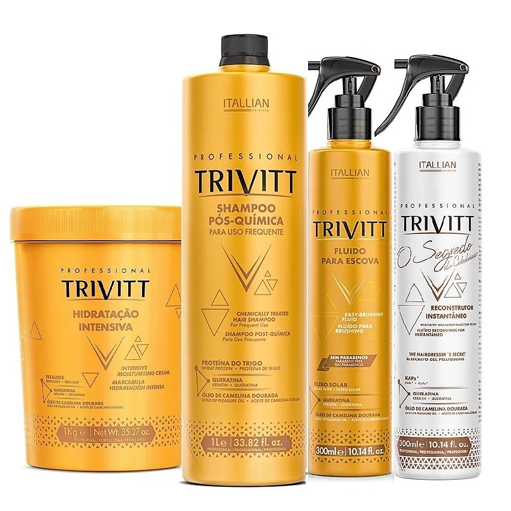 Trivitt Kit Profissional Restauração Pós Química (4 Produtos) | Shopee ...