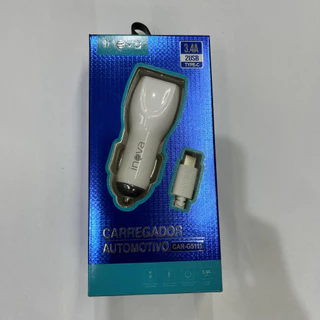 Carregador Veicular Usb Duplo C/cabo Tipo C Inova Car-g5111