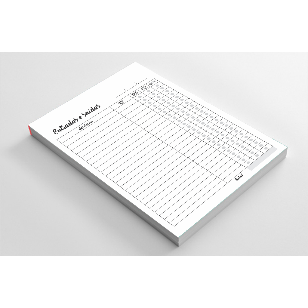 Bloco Controle Financeiro - Entrada E Saída - 10x14cm