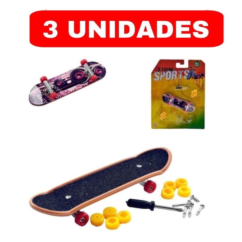 Mini Skate De Dedo 3un Fingerboard Mão Acessórios E Patinete