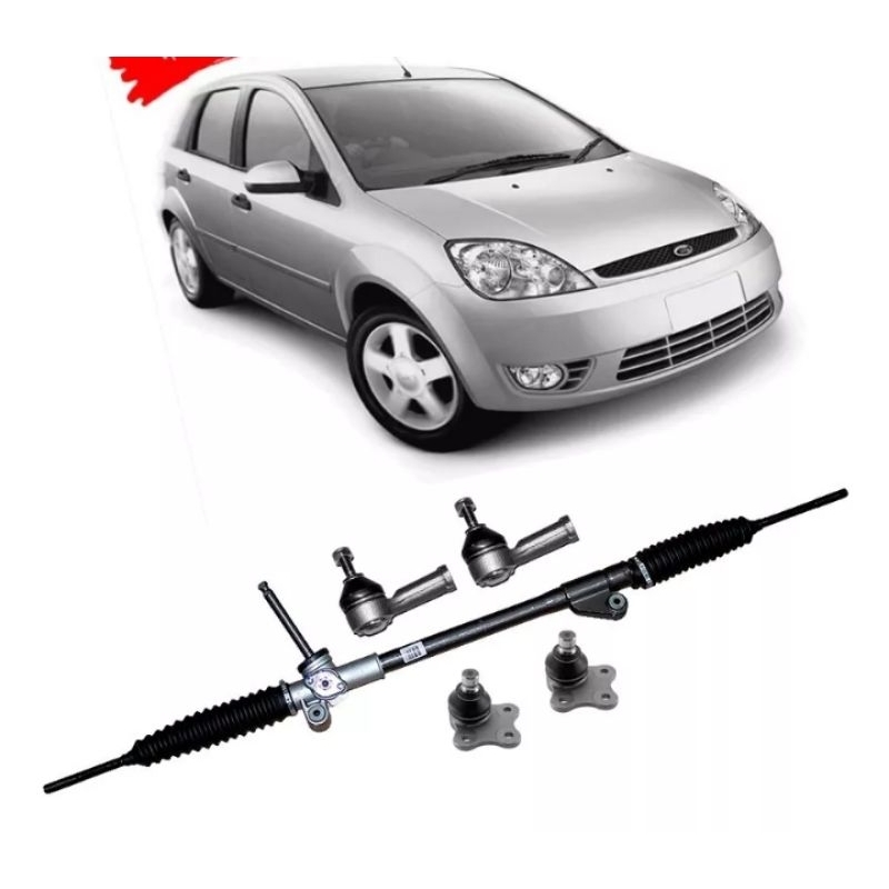 Caixa Direção Mecânica +terminal +pivô Fiesta 2002 2003 2004