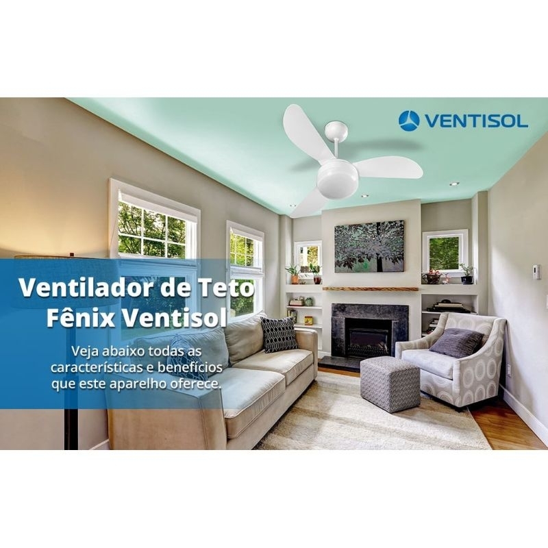 Kit Com Ventiladores De Teto Ventisol Fenix Com Controle Remoto Shopee Brasil