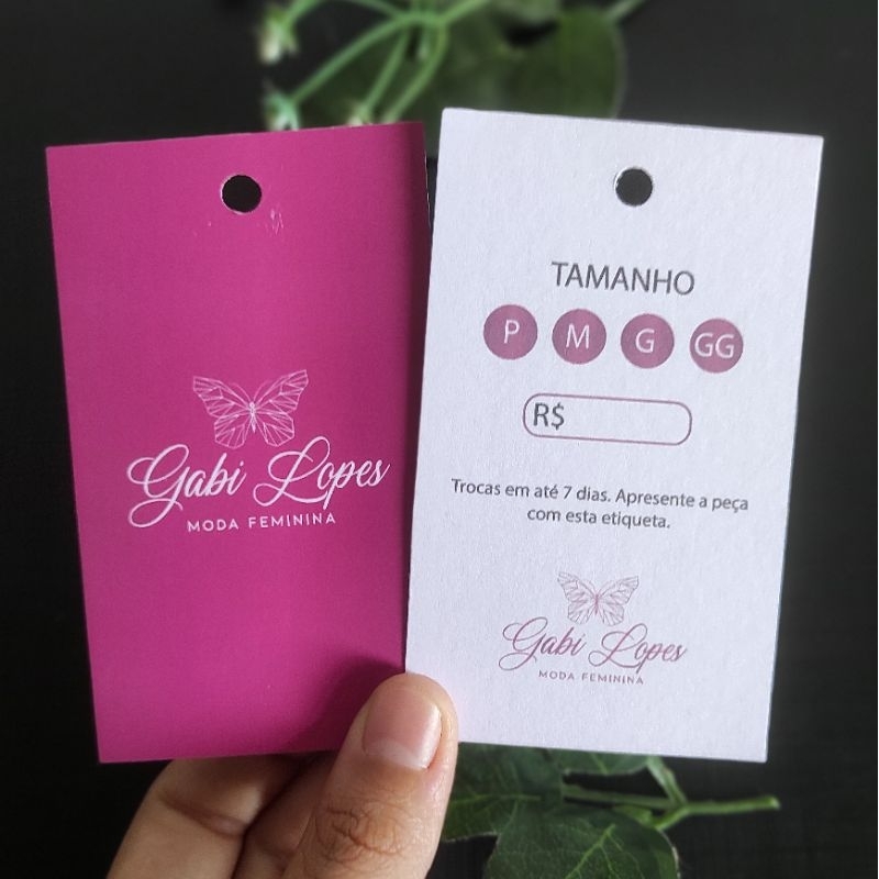 25 ETIQUETAS TAGS PARA ROUPAS 6CM X 10CM | Shopee Brasil