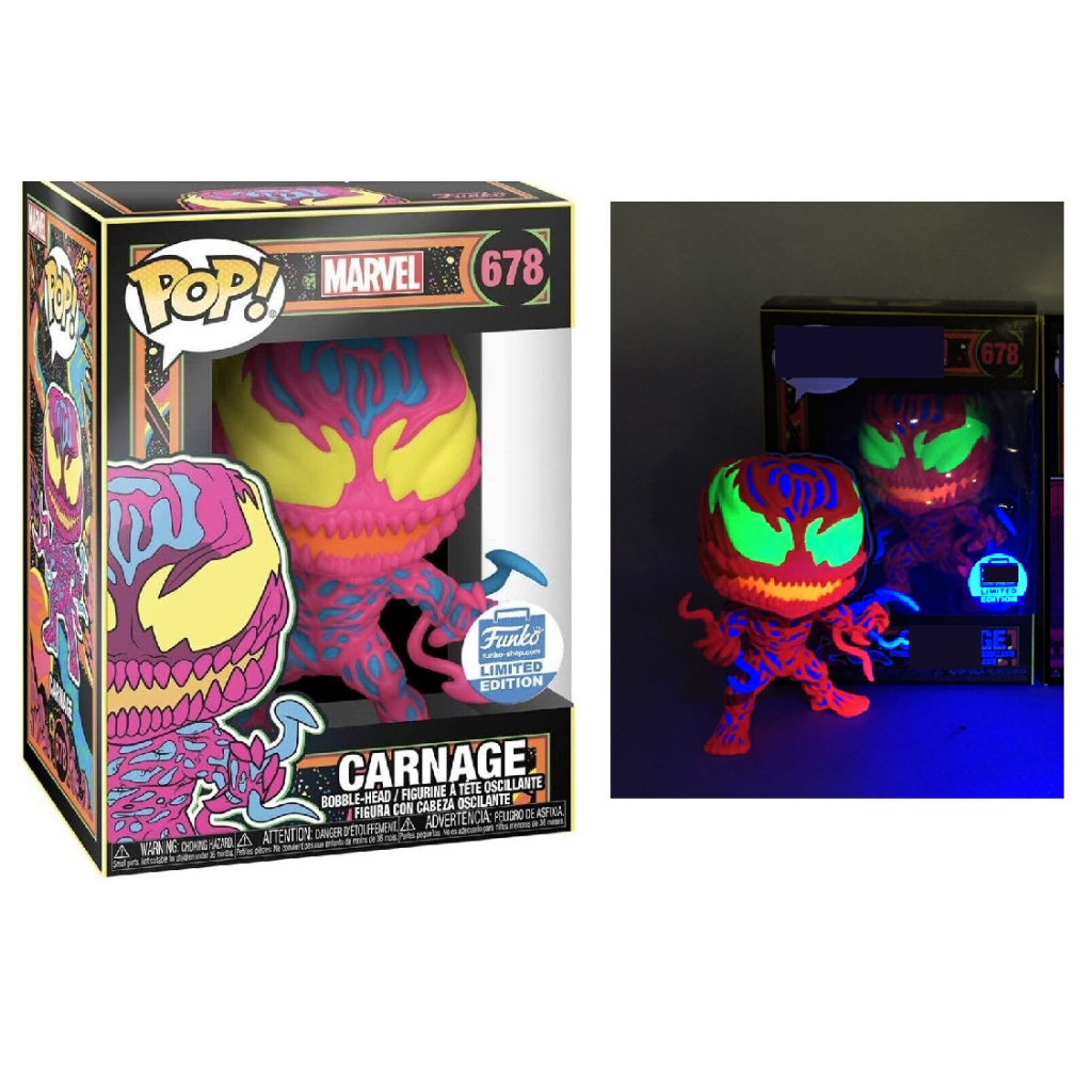 Carnage Black deals Light Funko Pop