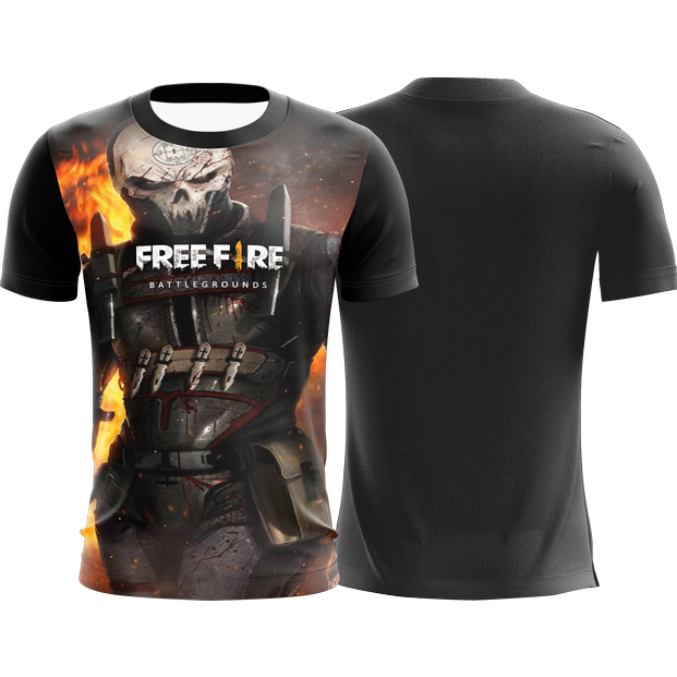 Camisa Free Fire / Camiseta Personalizada Free Fire C/ Seu Nome - Dryfit UV