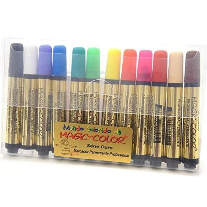 Kir marcadores Estojo Canetas Magic Color 12 Cores