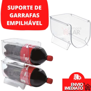 Suporte de Garrafas Vinhos Champanhe Organizador Empilhável Em Acrilico Organizador De Geladeira