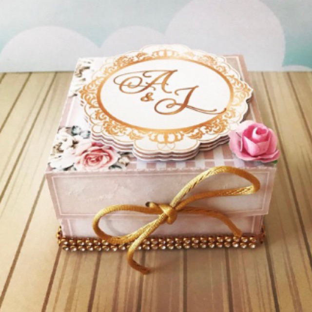 50 caixinhas personalizadas casamento - lembrancinhas | Shopee Brasil