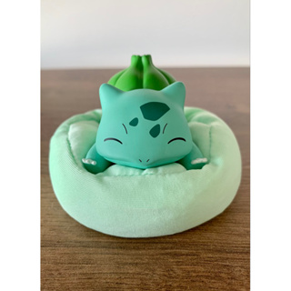 Boneco Bulbassauro Pokémon Dormindo Com Almofada Puff Fofos