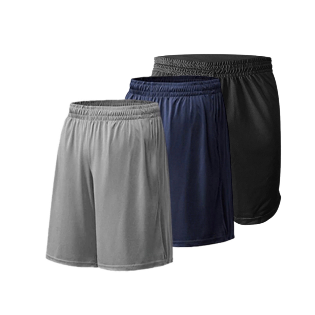 KIT 3 BERMUDAS Calção Para Academia Futebol Caminhada E Ginastica