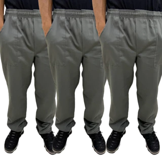 Kit 3 Calça Uniforme Brim Pesado Com 4 Bolsos Uniforme Operacional