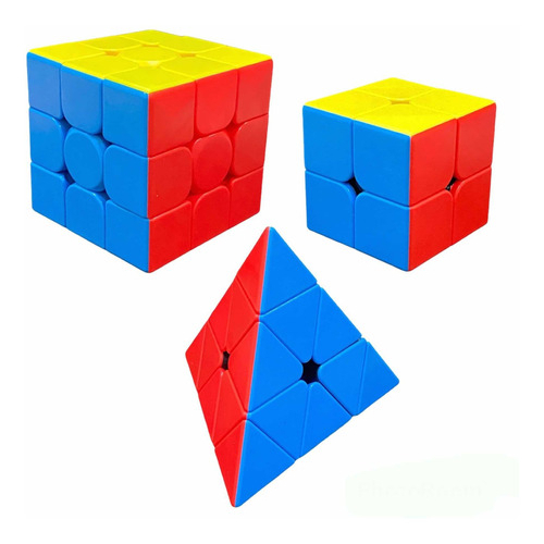 Kit De Cubo Mágico Qiyi: 2x2 + 3x3 + 4x4 + 5x5 + Brinde