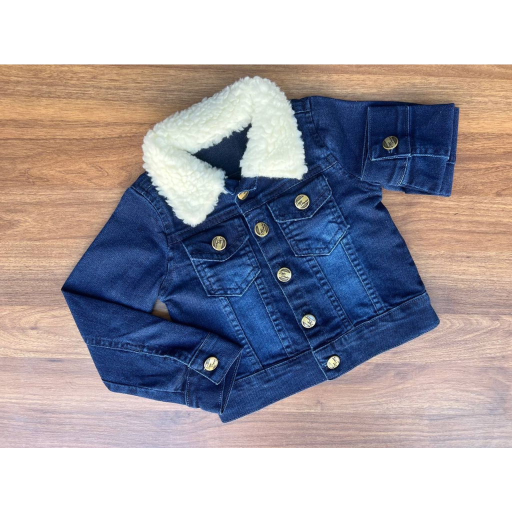 Roupa Menino Infantil Jaqueta Jeans Ovelha