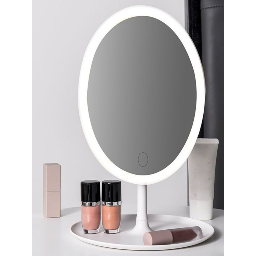 Inteligente redondo ondulado led espelho de luz permanente irregular bonito  estética meninas espelho de assoalho maquiagem espelho decorativo decoração  para casa - AliExpress