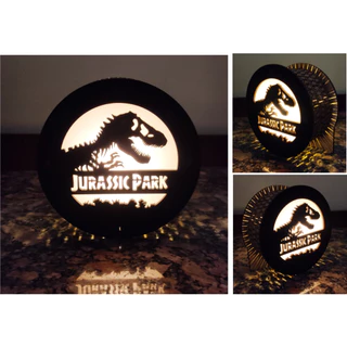 Luminária Abajur Jurassic Park Dinossauro De Mesa Decorativa Geek Gamer