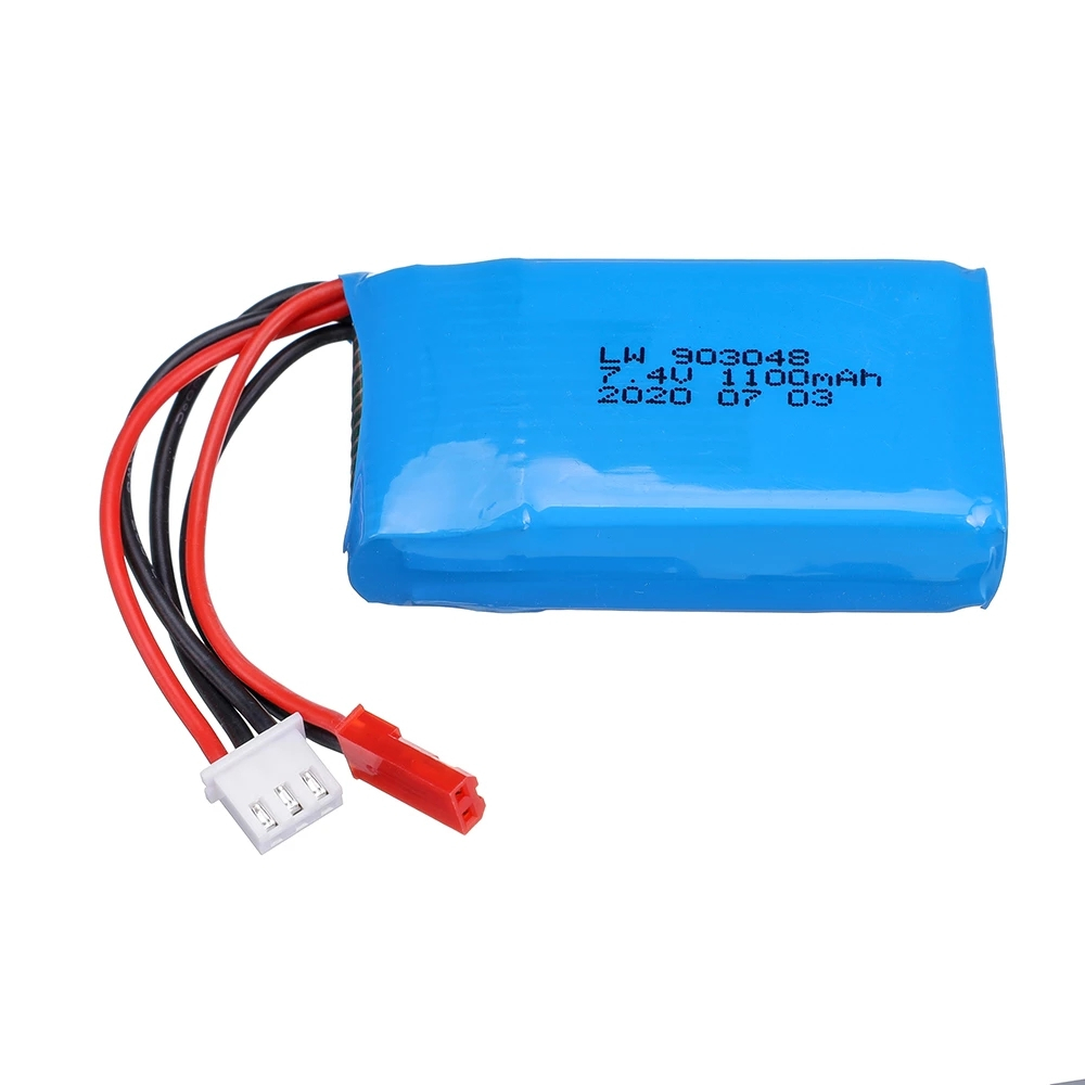 2 Stuks 7.4V 1100mAh Lithiumbatterij met USB Oplaadkabel voor