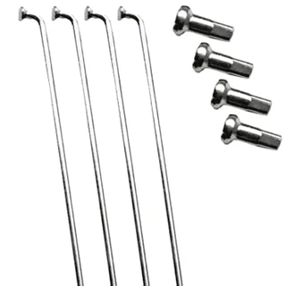 Jogo de 36 Raios GROSSOS 2.5mm para Aro de Bicicleta ZINCADO com Nipples - Tamanhos 255 265 275