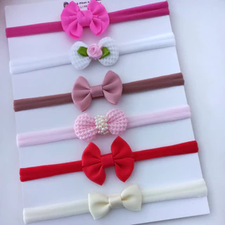 kit 6 Faixinhas De Cabelo Bebê Rn Meus Primeiros Lacinhos Tamanho Perfeito Para Saída Maternidade