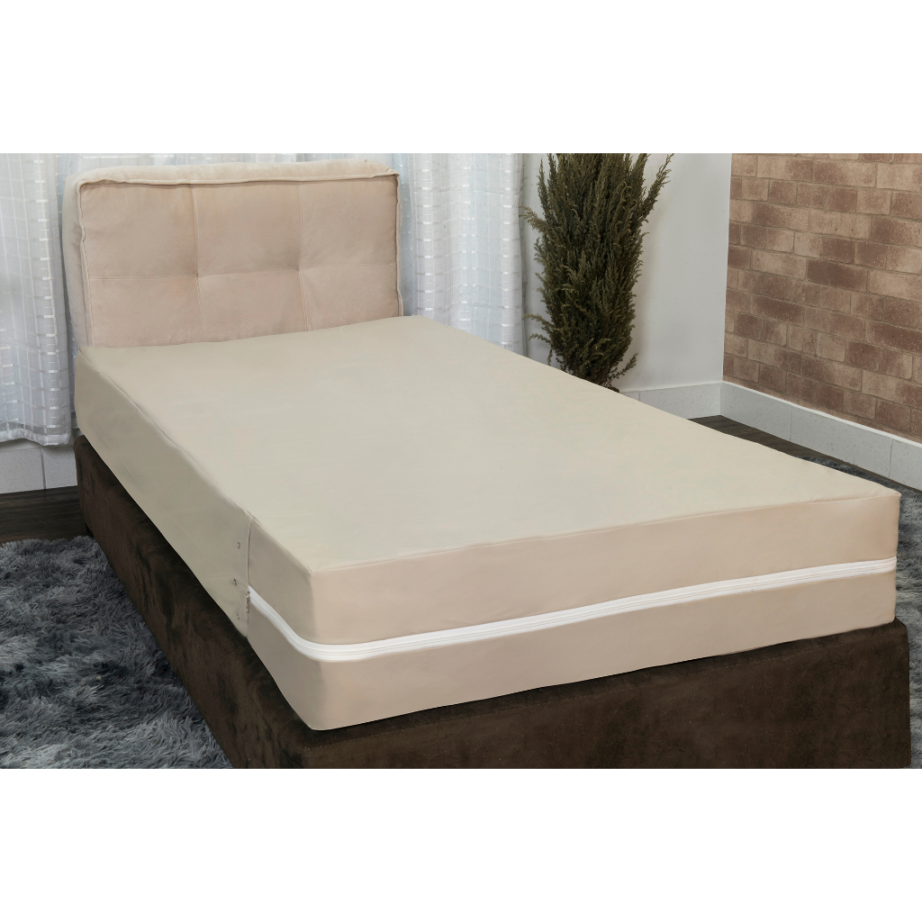 Capa Colchão Napa Hospitalar Impermeável Solteiro Zíper 1,88x0,88x0,30m