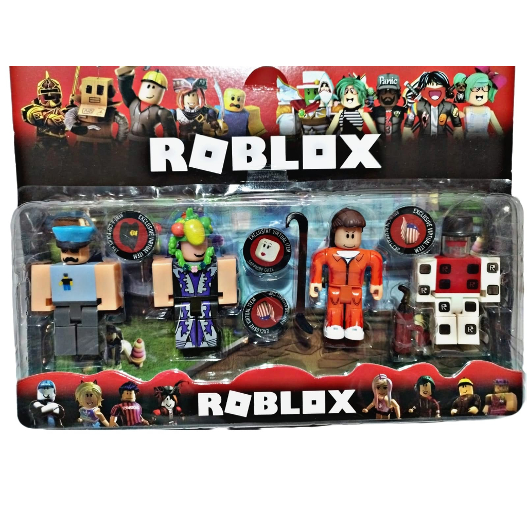 Kit Roblox C/ 04 Bonecos Figuras Ação Roblox Game Jogo Articulados