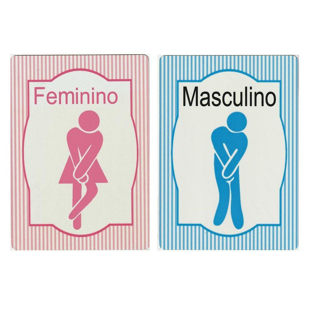 Kit Placa De Sinalização Banheiro Varias Opções Placa Banheiro Masculino E Feminino Shopee Brasil