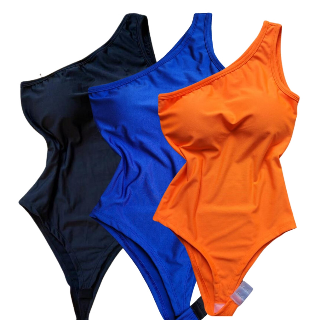 KIT 3 Body Nula Manga - Uma manga Feminino Verão