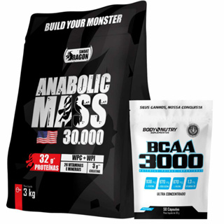 Hipercalórico Mass 30000 + BCAA 3000 50 Caps